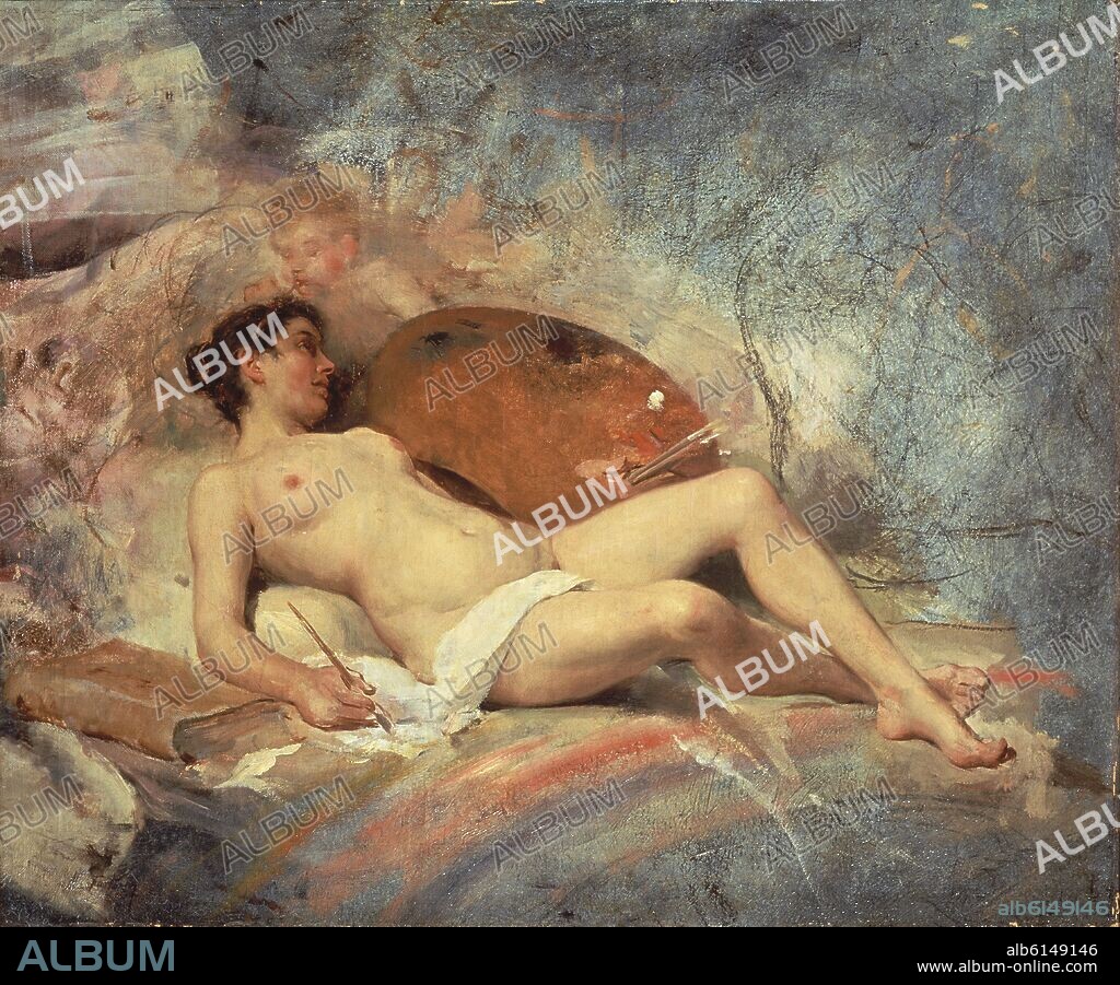 MARIANO FORTUNY. DESNUDO - SIGLO XIX.