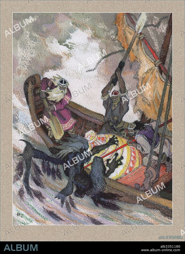 NIKOLAI MIKHAYLOVICH KOCHERGIN. Illustration to the national epic Kalevala.