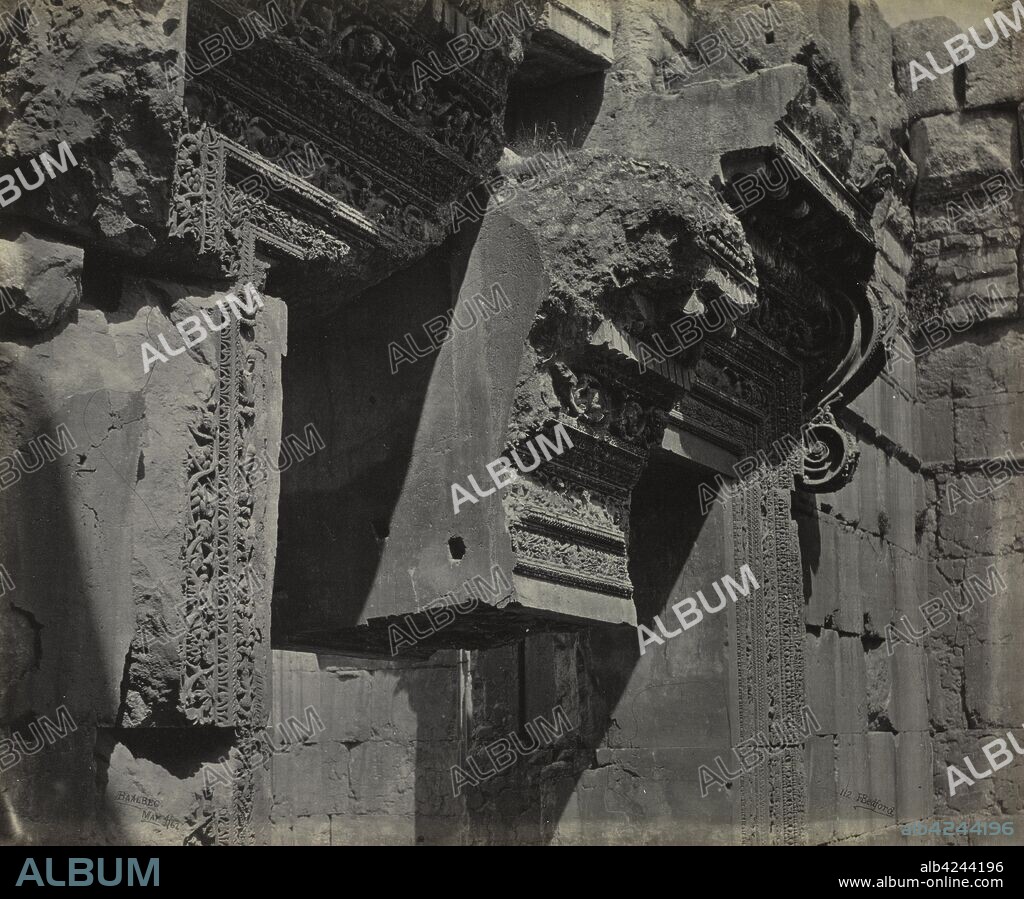 Photographic Pictures made by Mr. Francis Bedford during the Tour of the East in which, by command, He Accompanied H.R.H. the Prince of Wales, No. 2 The Holy Land and Syria: Balbec, 1862. Francis Bedford (British, 1816-1894), Day & Son, Ltd.. Albumen print from wet collodion negative; image: 25.1 x 28.9 cm (9 7/8 x 11 3/8 in.); matted: 50.8 x 61 cm (20 x 24 in.).