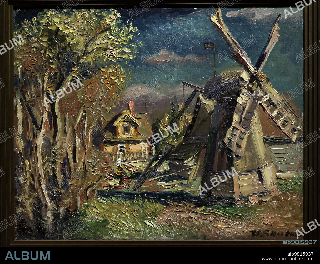 Uga Skulme (1895-1963). Pintor letón. Molino de viento, h. 1936. Oleo sobre lienzo, 70 x 87 cm. Museo Nacional de Arte de Letonia. Riga.