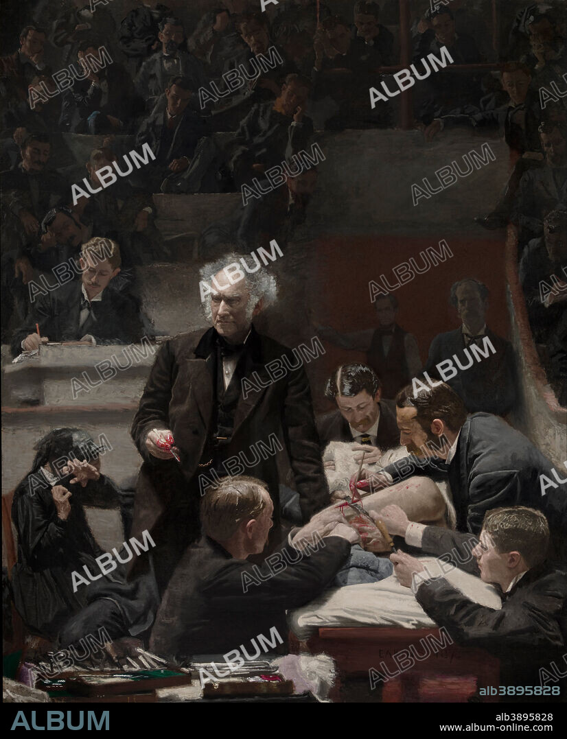 THOMAS EAKINS. Portrait of Dr. Samuel D. Gross (The Gross Clinic). Date/Period: 1875. Painting. Oil on canvas Oil on canvas. Height: 2,440.18 mm (96.07 in); Width: 1,982.72 mm (78.05 in).