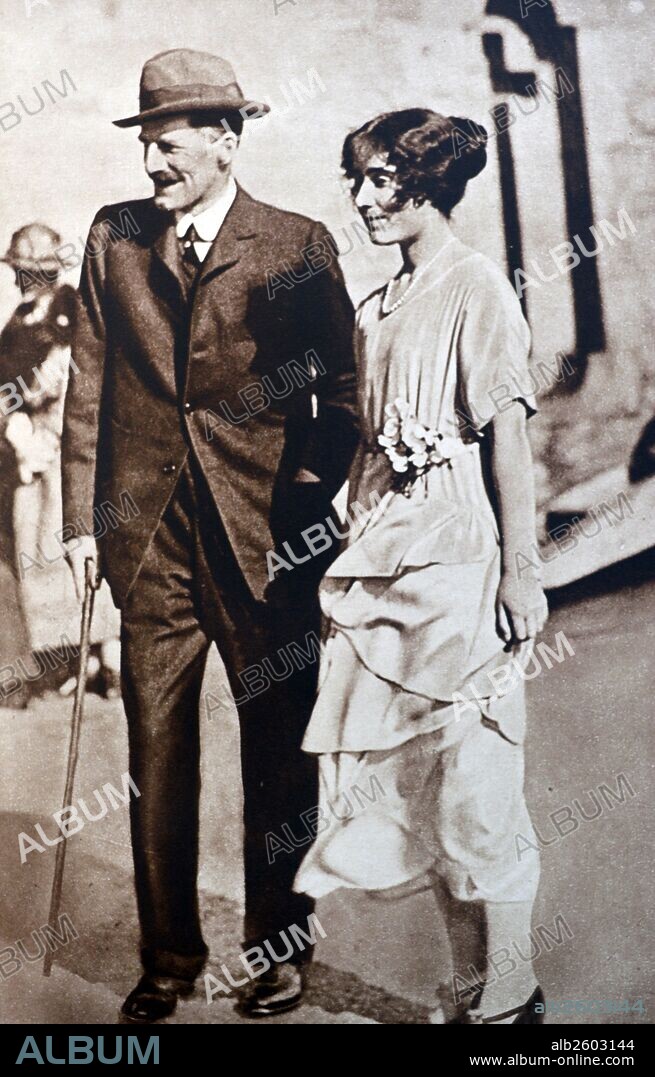 Lady Elizabeth Bowes Lyon (later the Duchess of York, and then Queen Elizabeth) is shown talking to Mr Gavin Ralston, the factor of the Estate.