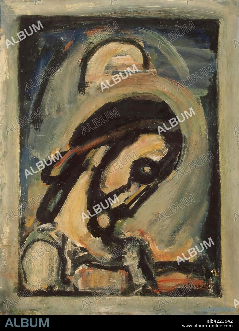 GEORGES ROUAULT. 'Head of Christ'. France, 1939. Dimensions: 65,0x50,0 cm.