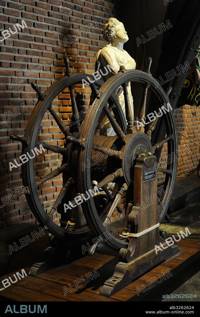 Volante de la fragata de vapor naval "Kong Sverre", 1864. Museo Maritimo. Oslo. Noruega.