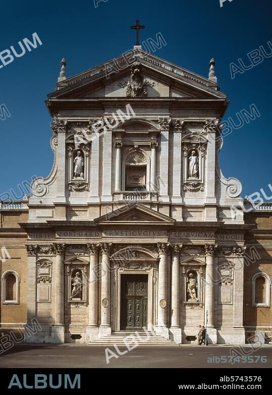 Rome - Roma (Italy), S. Susanna. (built 795, rebuilt 1475; Facade 1603 by Carlo Maderno). Exterior view: Facade. Photo.