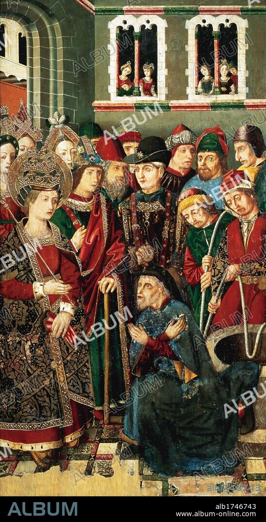 Gothic Art. Spain. 15th century. Altarpiece of the Holy Cross of Blesa. Confession of Jewish Judas. Oil painting on wood by Martin Bernat (1454-1497) and Miguel Ximenez (1462-1505). Museum of Fine Arts in Zaragoza. Aragon.