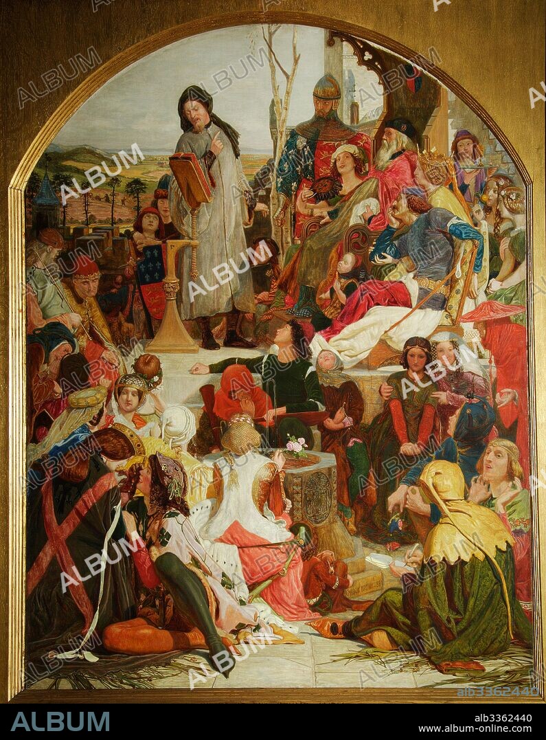 FORD MADOX BROWN. Chaucer at the Court of Edward III.