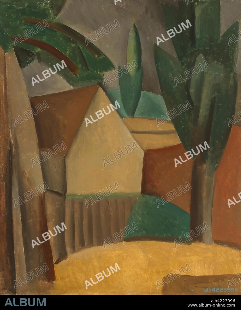 PABLO PICASSO. 'House in a Garden'. France, 1908. Dimensions: 73,6x60,5 cm.