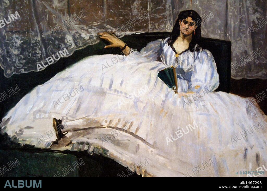 EDOUARD MANET. ARTE S. XIX. FRANCIA. MANET, Edouard (París,1832-París,1883). Pintor y grabador francés en estilo impresionista. MUJER CON ABANICO, 1862. Museo de Bellas Artes. Budapest. Hungría.