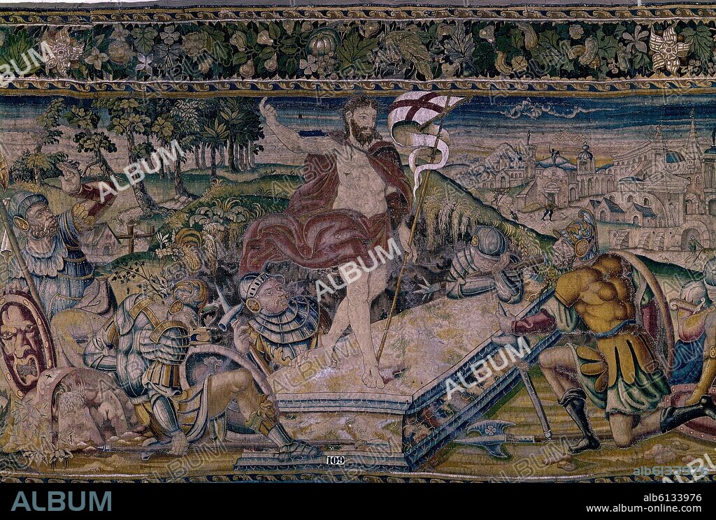TAPIZ GOBELINOS-RESURRECCION S XVI.
