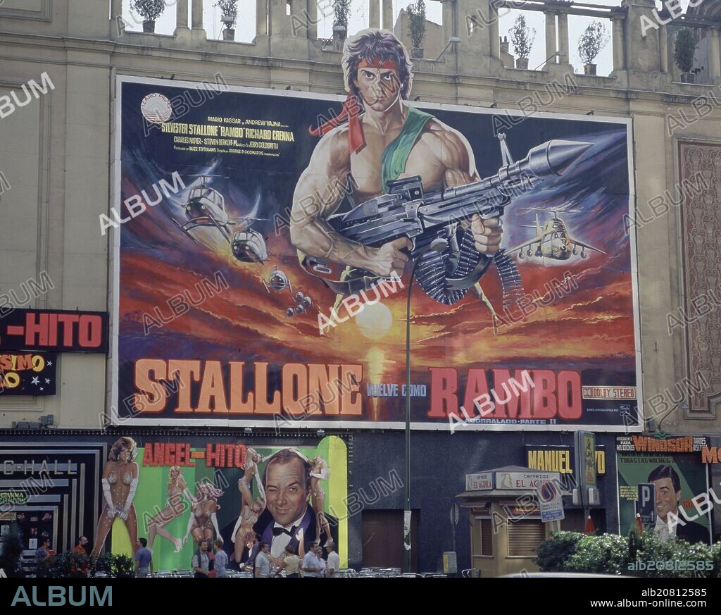 CARTELERA DEL CINE CALLAO - PELICULA RAMBO.