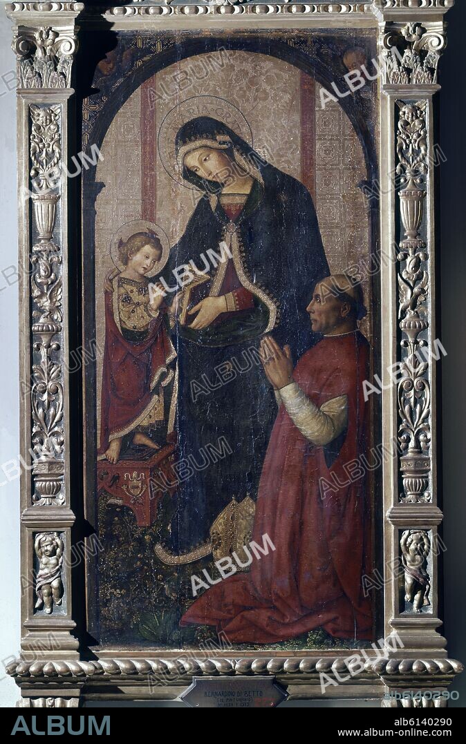 BERNARDINO DI BETTO BIAGIO 1454-1513 PINTURICCHIO. VIRGEN CON NIÑO.