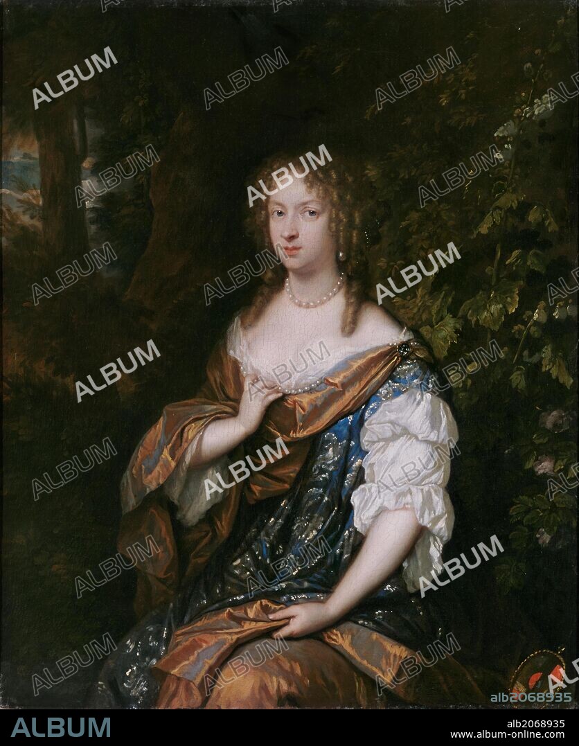 Caspar Netscher / 'Alida de Lange, esposa de Johan Rammelman', Hacia 1679, Escuela Holandesa, Óleo sobre Lienzo, 49 cm x 40 cm, P07608.