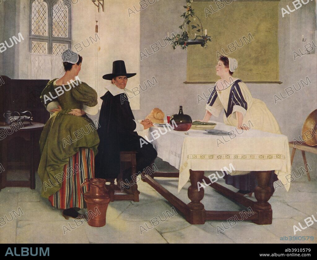 Between Two Fires, c1892. Painting held at the Tate Britain, London. From World-Famous Paintings edited by J. Greig Pirie [W. & G. Foyle, Ltd, London, 1938.].