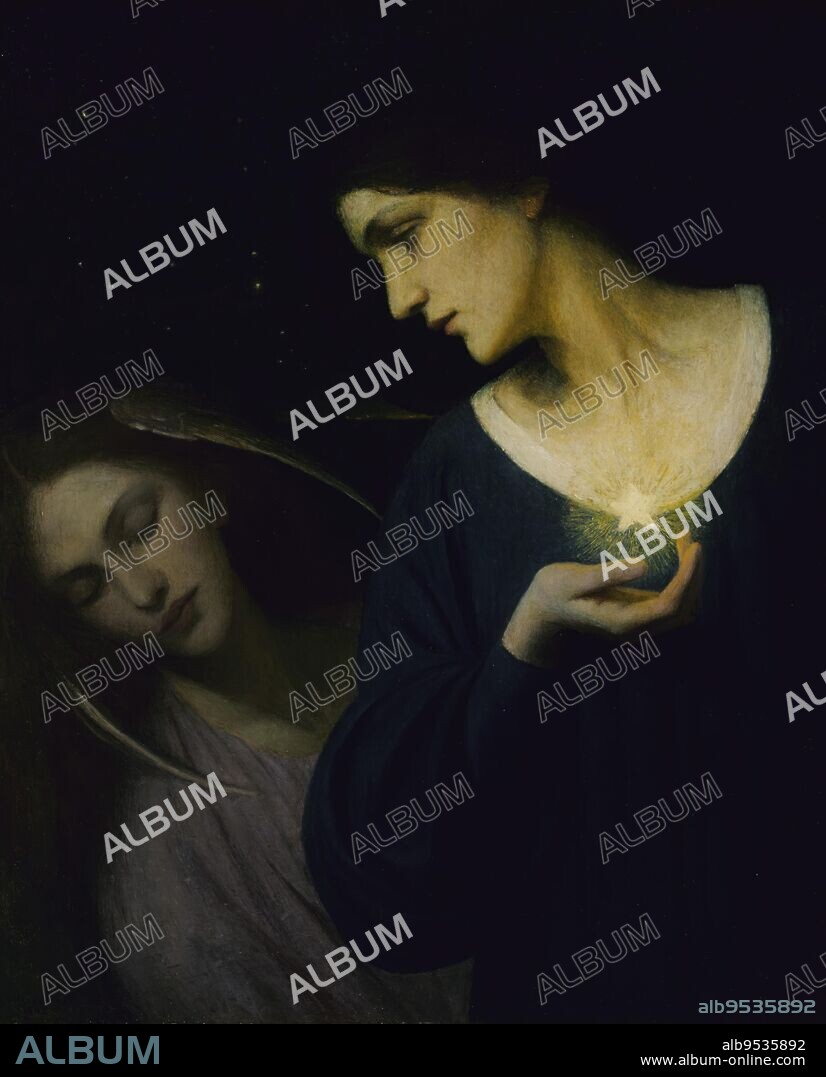MARY L. MACOMBER. Night and Her Daughter Sleep. Date: 1902. oil on canvas.