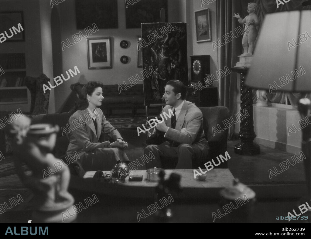 CONCHITA MONTES y RAFAEL DURAN en LA VIDA EN UN HILO, 1945, dirigida por EDGAR NEVILLE.