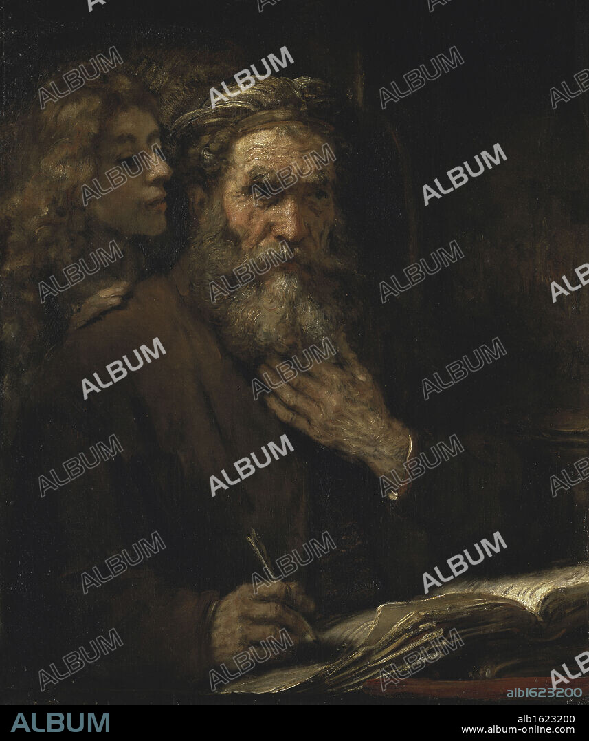 SAINT MATTHEW AND THE ANGEL 1661 Rembrandt Harmensz van Rijn 1606 d1669 Dutch Musee du Louvre, Paris.