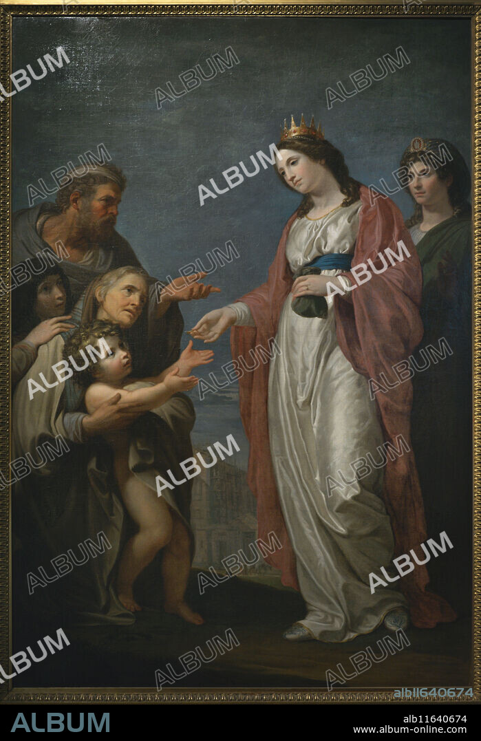 Andrea Appiani (1754-1817). Italian painter. Queen Elizabeth of Hungary assisting the Poor, 1795. Oil on canvas, 120 x 180 cm. Modern Art Gallery. Milan. Italy.