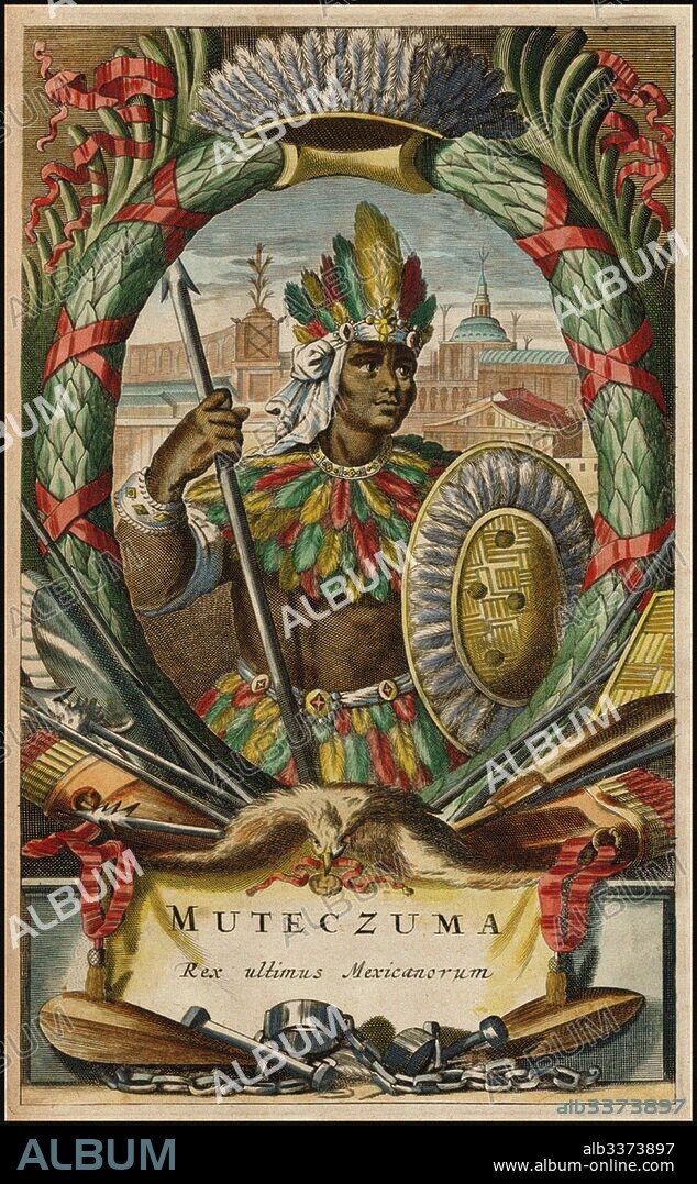 JOHN OGILBY. Muteczuma Rex ultimis Mexicanorum.