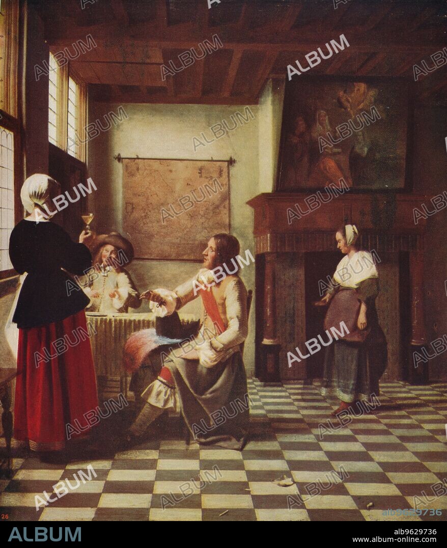 'Interior of a Dutch House', c1658, (c1915). The painting is held by the National Gallery, London. From International Art: Past and Present by Alfred Yockney. [Virtue & Company, London, c1915].