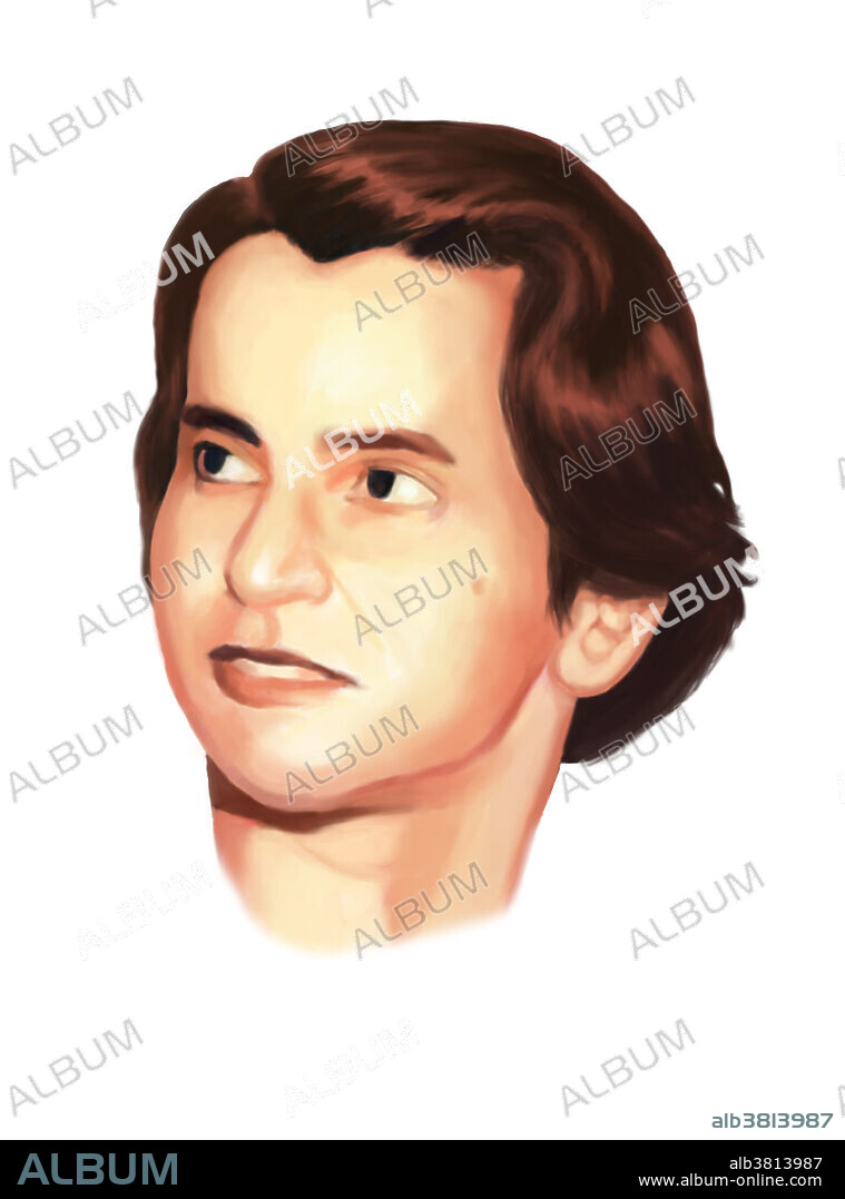 Illustration of Rosalind Franklin (1920-58), British X-ray crystallographer. Her work producing X-ray images of DNA (Deoxyribonucleic acid) was crucial in the discovery of the structure of DNA by James Watson and Francis Crick. Franklin graduated from Cambridge in 1942, and conducted research in the UK and Paris until 1950. She returned to King's College, London, to work on the structure of DNA using X-ray crystallography. Her X-ray images of DNA crystals were of the highest quality, and recognized a number of elements of the structure of DNA. These images were crucial to Watson and Crick finalizing the structure of DNA. Watson, Crick and Maurice Wilkins (Franklin's colleague at King's College) won the Nobel Prize in 1962 for the discovery of DNA's.