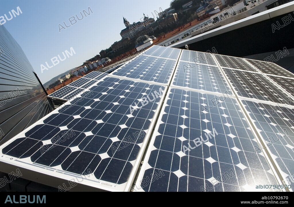 Solar Panels, University of the Basque Country, Gipuzkoa Campus, Donostia, San Sebastian, Euskadi, Spain.