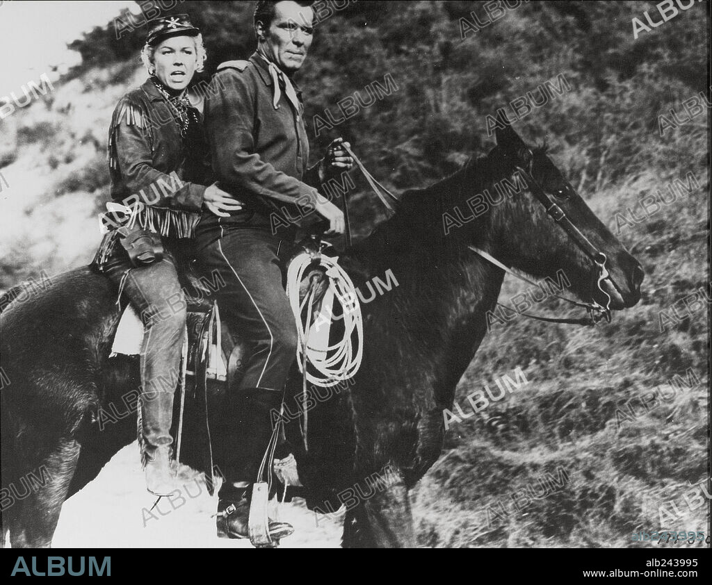 DORIS DAY and PHILIP CAREY in CALAMITY JANE, 1953, directed by DAVID BUTLER. Copyright WARNER BROTHERS.