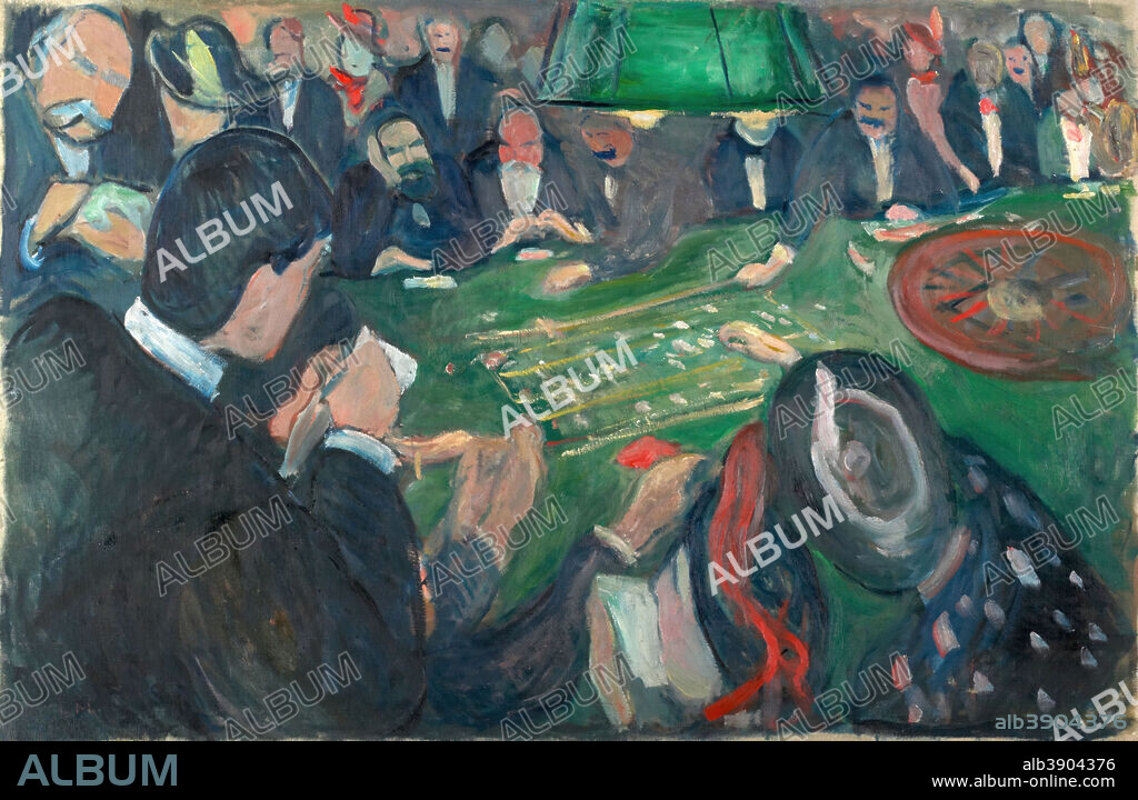 EDVARD MUNCH. At the Roulette Table in Monte Carlo En la mesa de ruleta en Monte Carlo. Date/Period: 1892. Painting. Oil on canvas. 74x116 cm.