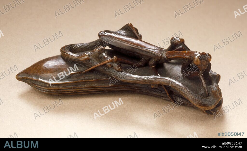 BAZáN. Praying Mantis on Bean, Second half of 19th century.