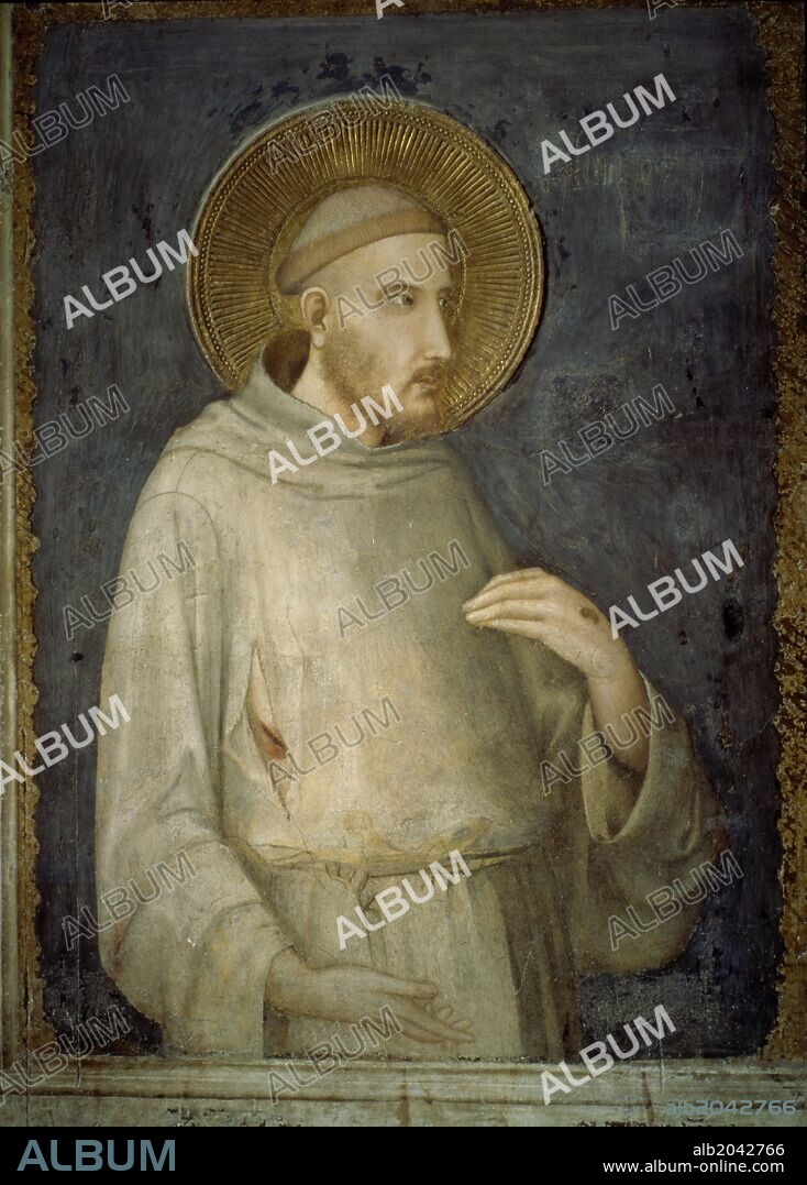 SIMONE MARTINI. Saint Francis of Assisi, fresco.