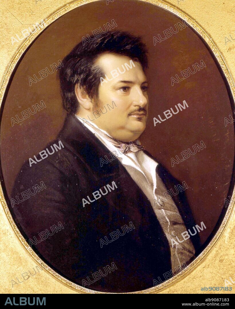 A portrait of Balzac by Jean-Alfred Gerard-Seguin. Of it Balzac wrote to Mme Hanska: 'Only the outer man is displayed - it is the beast with no trace of poetry, and after condemning him, the artist wanted to show him up.' Balzac gave the portrait to the Contessa Guidaboni-Visconti.