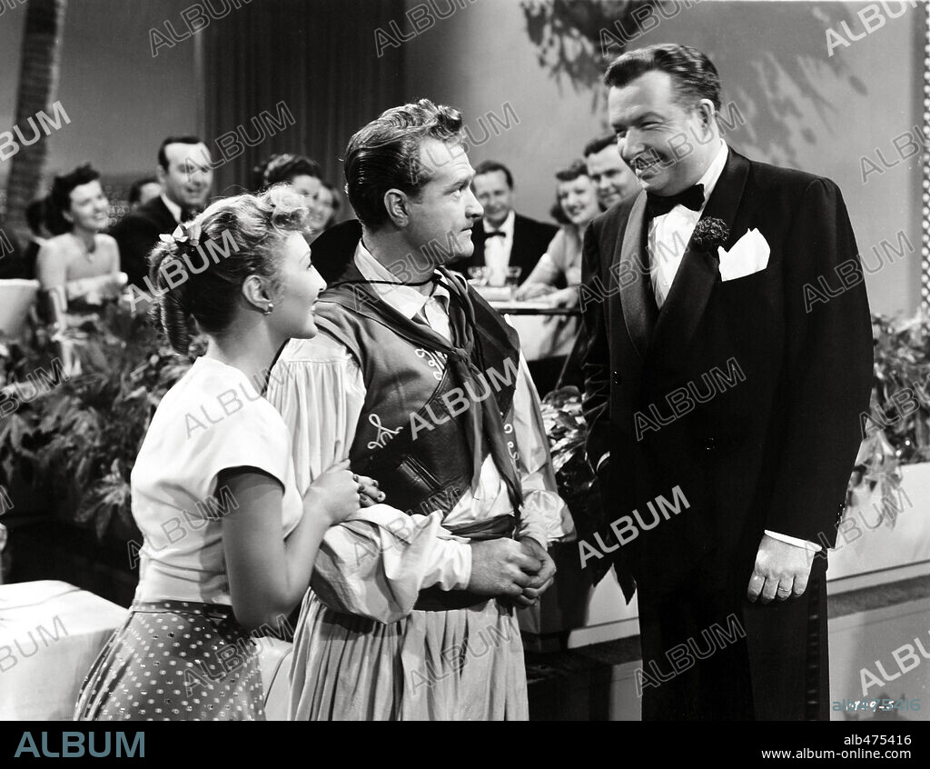 BETTY GARRETT, RED SKELTON and XAVIER CUGAT in NEPTUNE'S DAUGHTER, 1949, directed by EDWARD BUZZELL. Copyright M.G.M.