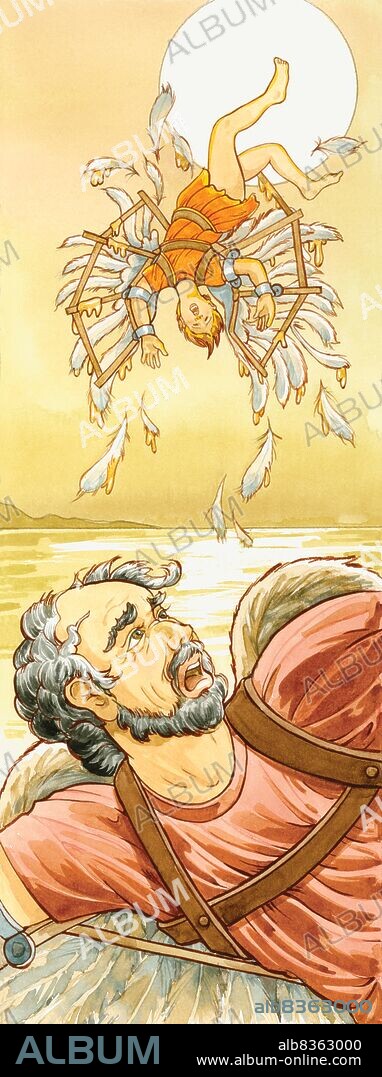 In Greek mythology the inventor Daedalus and his son Icarus used wings of wax to fly, but Icarus flew too close to the sun.
