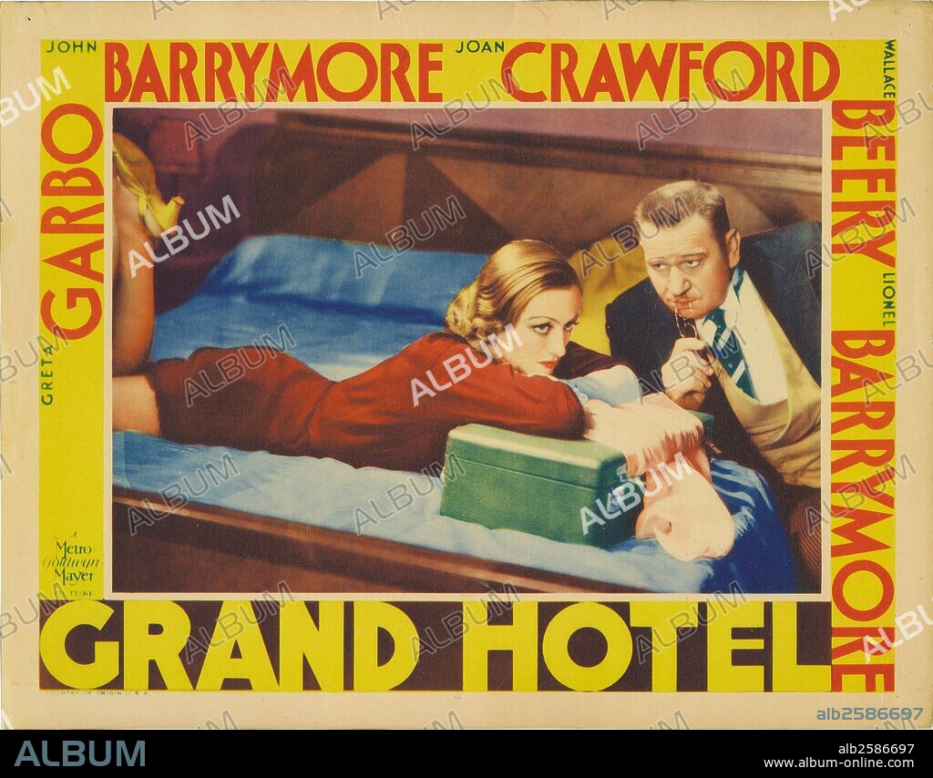 Grand Hotel is a 1932 American drama film directed by Edmund Goulding, based on the 1930 play of the same title which was adapted from the 1929 novel Menschen im Hotel by Vicki Baum. Starring Greta Garbo, John Barrymore and Joan Crawford. .
