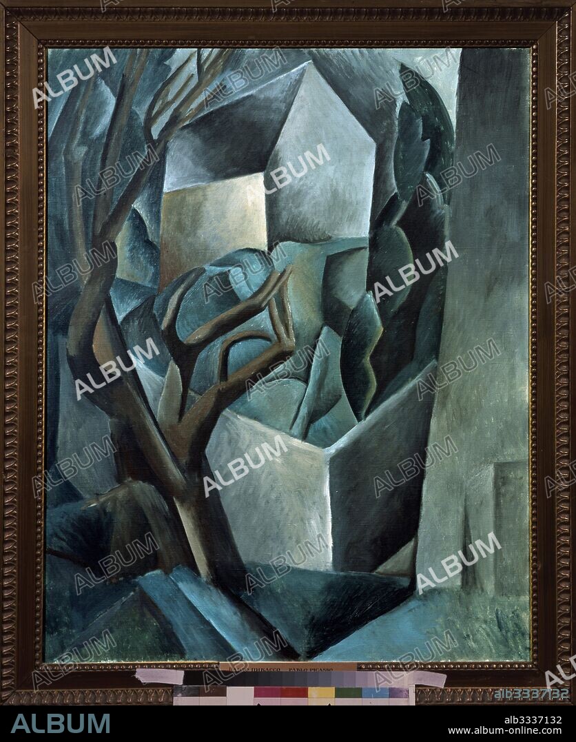 PABLO PICASSO. A small house in the garden (Small house and trees).