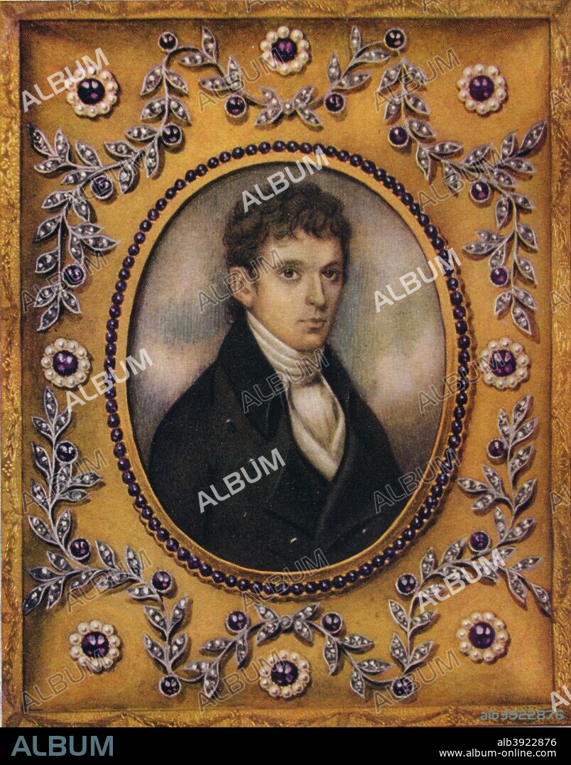 'Portrait of James H. Leigh Hunt.', c1810. James Henry Leigh Hunt (1784-1859), English critic, essayist, poet, and writer. From The Studio Volume 71. [London Offices of the Studio, London, 1917].