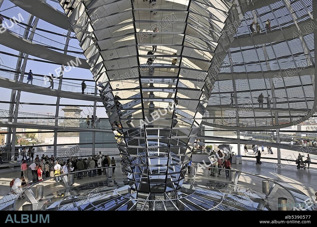 Reichstag Dome, Bundestag, German Parliament Building, Berlin, Germany, Europe.