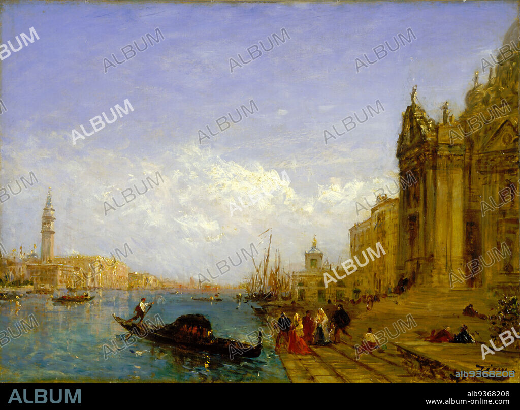 Venetian Scene, Félix François Georges Philibert Ziem, French, 18211911, late 19thearly 20th century, Oil on canvas, Made in Venice, Veneto, Southern Europe, Italy, Europe, Venice, Veneto, Southern Europe, Italy, Europe, Paintings, 21 3/4 x 29 3/4 in. (55.2 x 75.6 cm).