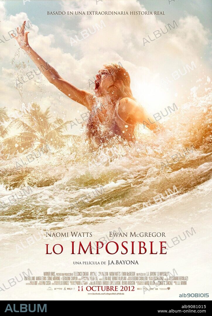 Poster of THE IMPOSSIBLE, 2012, directed by JUAN ANTONIO BAYONA. Copyright APACHES ENTERTAINMENT.