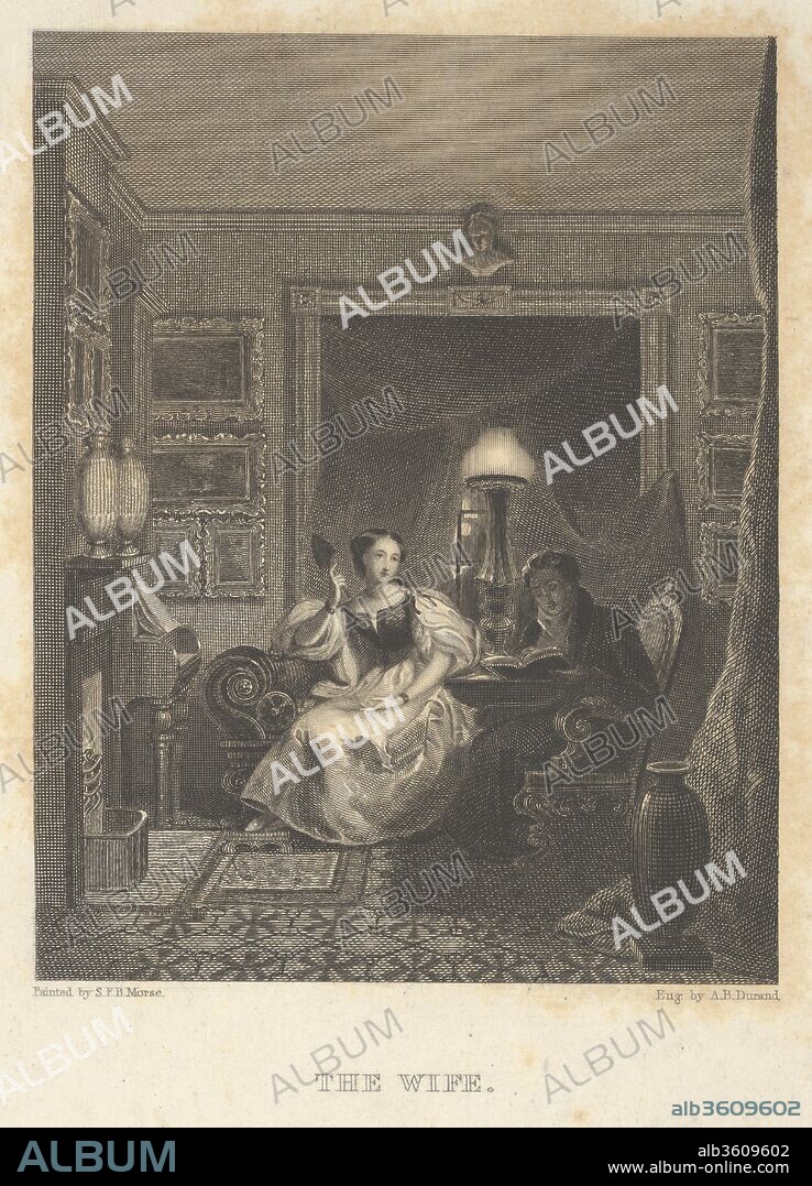 The Wife. Artist: Asher Brown Durand (American, Jefferson, New Jersey 1796-1886 Maplewood, New Jersey); After Samuel F. B. Morse (American, Charlestown, Massachusetts 1791-1872 New York). Dimensions: image: 3 11/16 x 2 7/8 in. (9.4 x 7.3 cm)
sheet: 7 9/16 x 5 9/16 in. (19.2 x 14.2 cm). Publisher: H. C. Carey and I. Lea (Philadelphia, Pennsylvania). Date: 1830.
