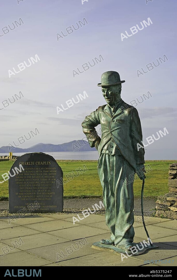 Charlie Chaplin statue, Waterville, Ring of Kerry, Kerry, Ireland