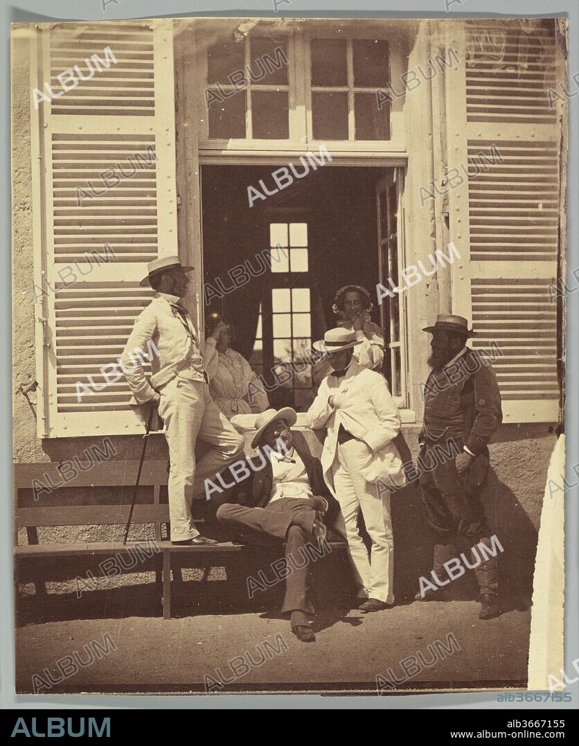 Quelques familiers de Louis Robert. Artist: Olympe Aguado de las Marismas (French, Paris 1827-1894 Compiegne). Dimensions: Image: 17.1 × 14.3 cm (6 3/4 × 5 5/8 in.)
Sheet: 17.5 × 14.3 cm (6 7/8 × 5 5/8 in.). Date: ca. 1860.