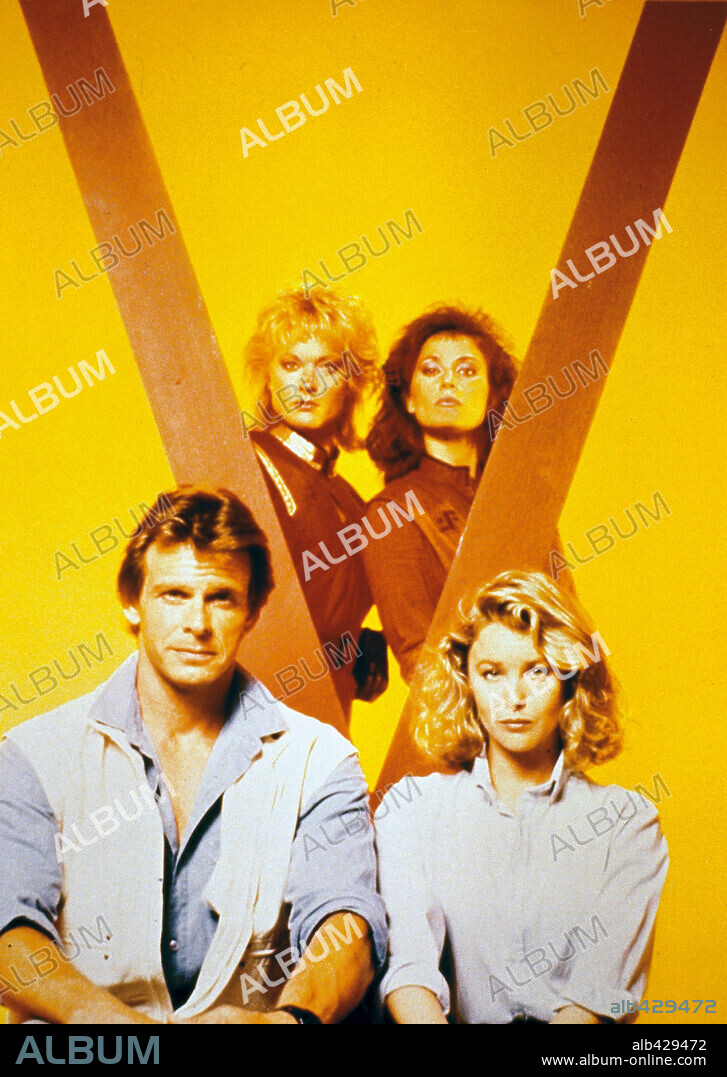 FAYE GRANT, JANE BADLER, JUNE CHADWICK and MARC SINGER in V, 1983. Copyright NBC-TV.