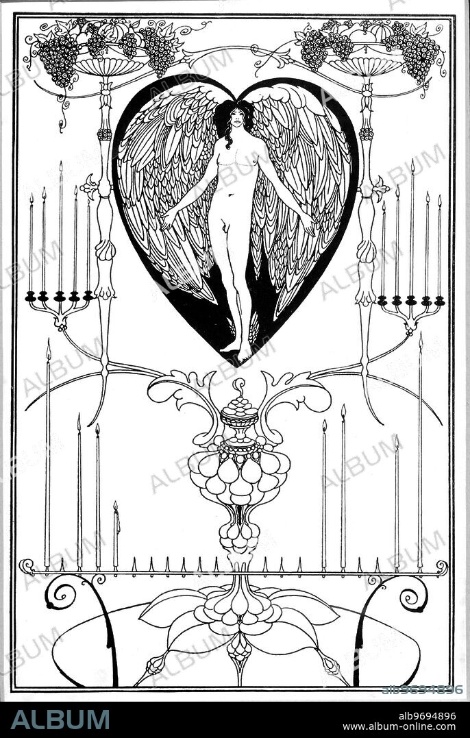 The Mirror of Love by Aubrey Beardsley - Aubrey Vincent Beardsley (August 21, 1872 - March 16, 1898) an influential English illustrator, and author, best known for his erotic illustrations.. ©TopFoto.