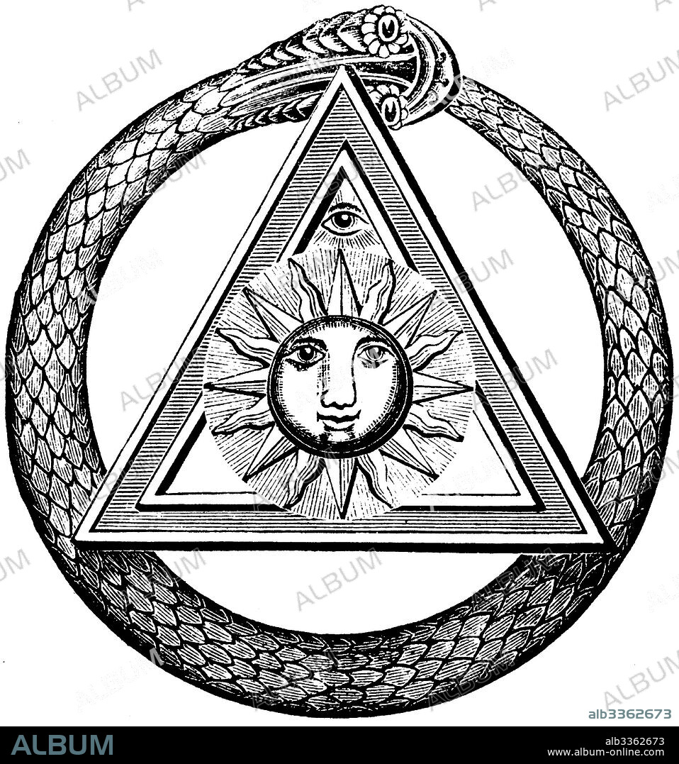 JOHN YARKER. Snake and Eye (from The Kneph. Official Journal of the Antient and Primitive Rite of Masonry).
