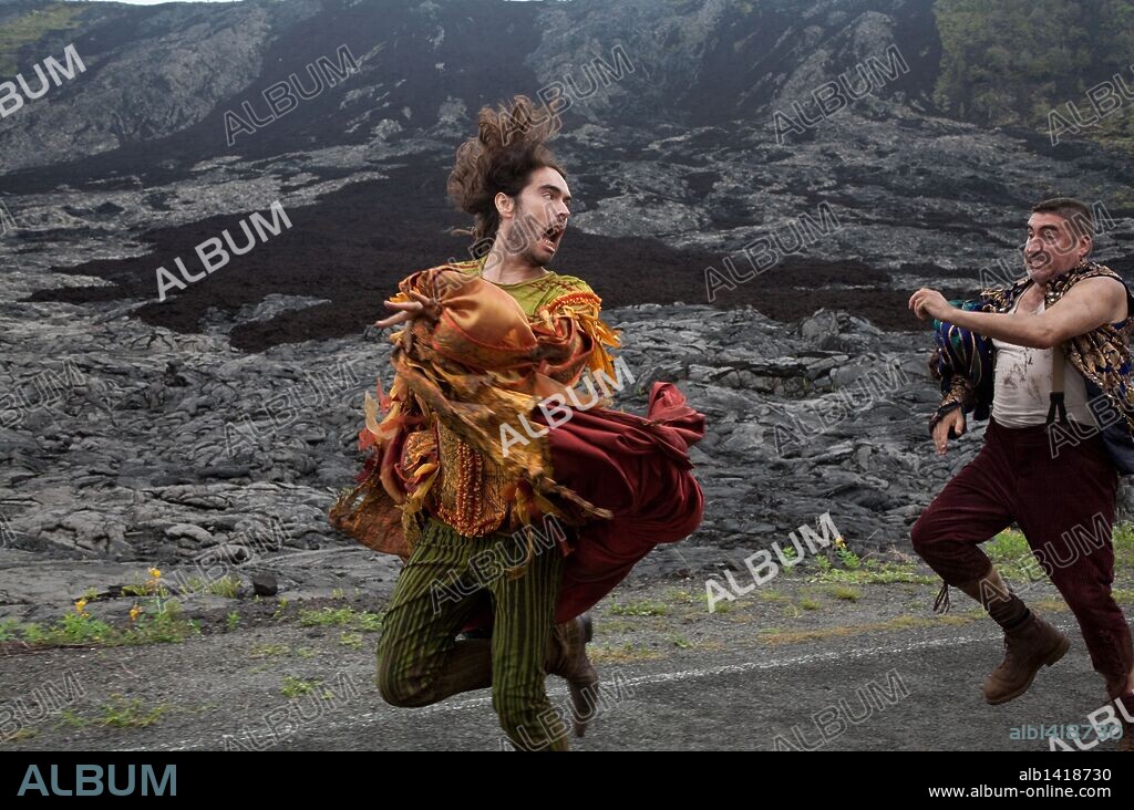 ALFRED MOLINA and RUSSELL BRAND in THE TEMPEST, 2010, directed by JULIE TAYMOR. Copyright TOUCHSTONE PICTURES.