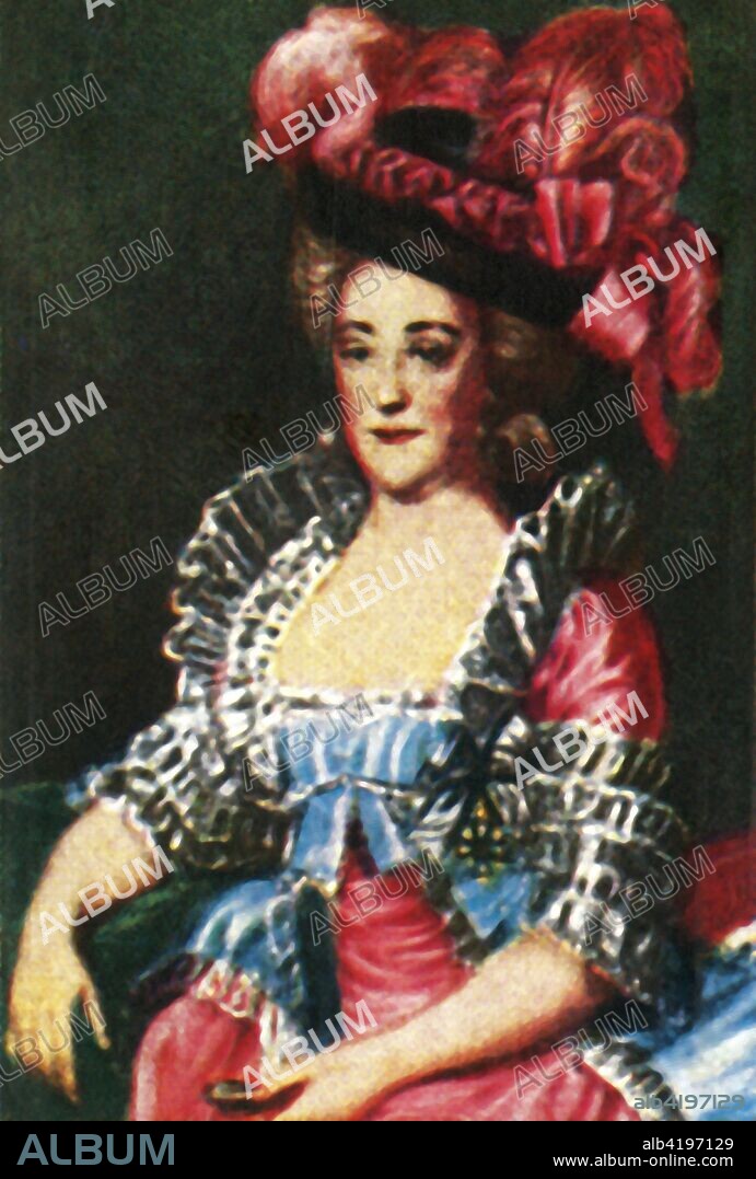 Wilhelmine, Margravine of Bayreuth, (c1928). Portrait of Princess Wilhelmine of Prussia (1709-1758), Margravine of Brandenburg-Bayreuth. From "Die Welt in Bildern", (The World in Pictures), cigarette card album, c1928. [Georg A Jasmatzi, A.-G., Dresden, Germany].