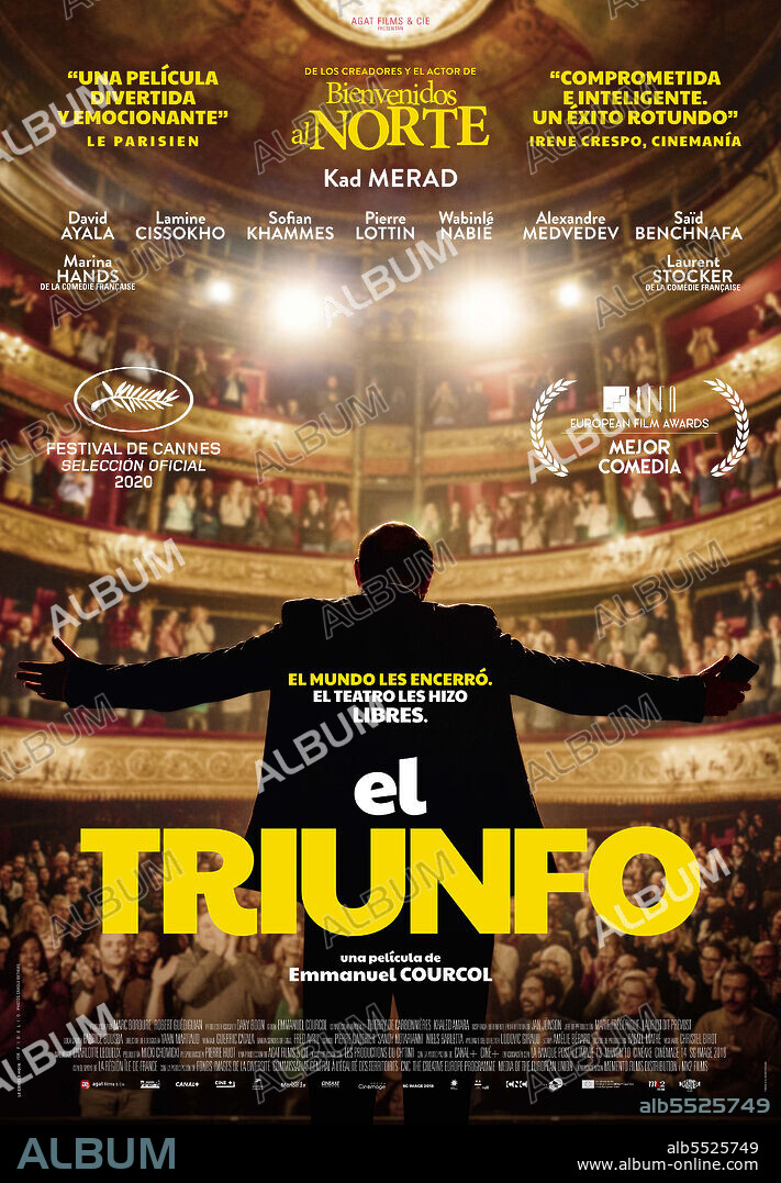 Poster of THE BIG HIT, 2020 (UN TRIOMPHE), directed by EMMANUEL COURCOL. Copyright AGAT FILMS.
