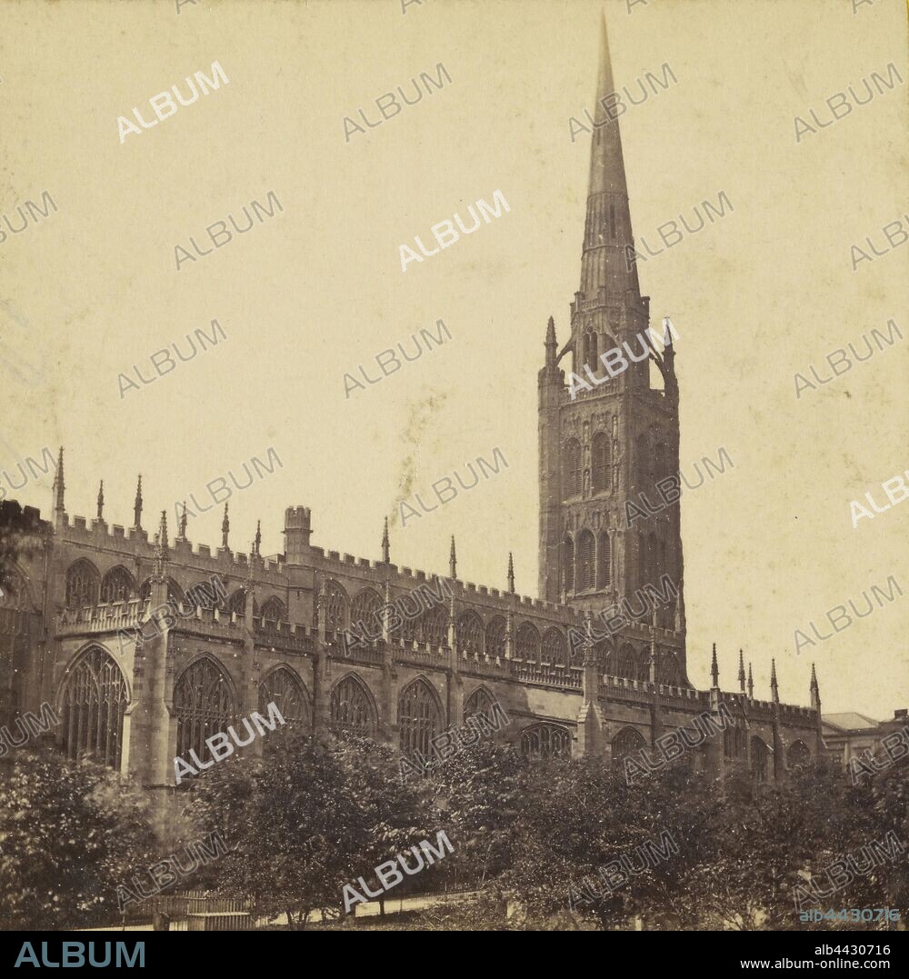 Coventry - St. Michael's Church, from North-East. Warwickshire, England, Francis Bedford (English, 1815/1816 - 1894), about 1867–1868, Albumen silver print.