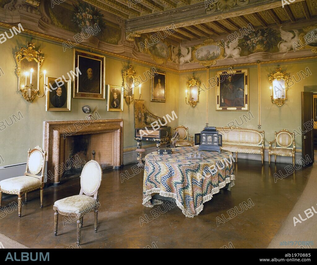 The Hall, Rocca Sanvitale, Fontanellato, near Parma, Emilia-Romagna. Italy.